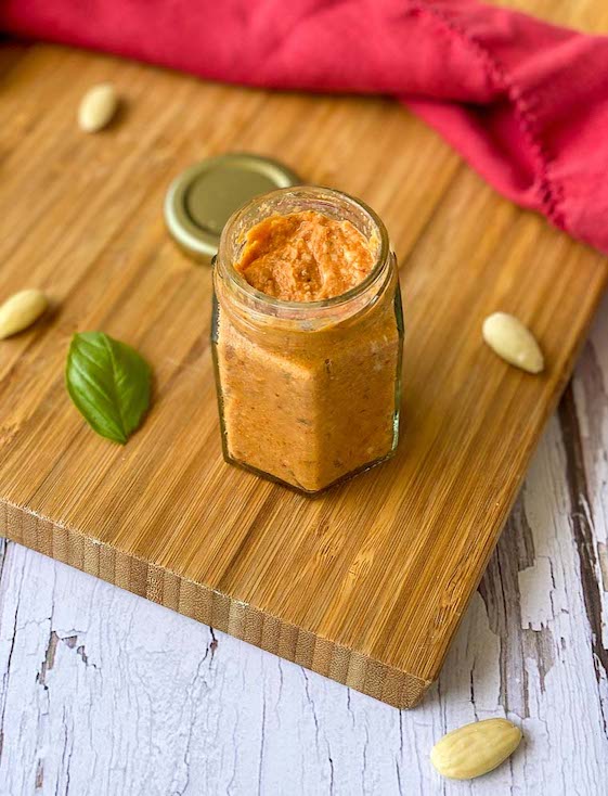 Red Pepper Pesto in a Jar