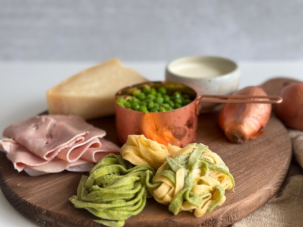Straw and Hay Ingredients on a wooden tray