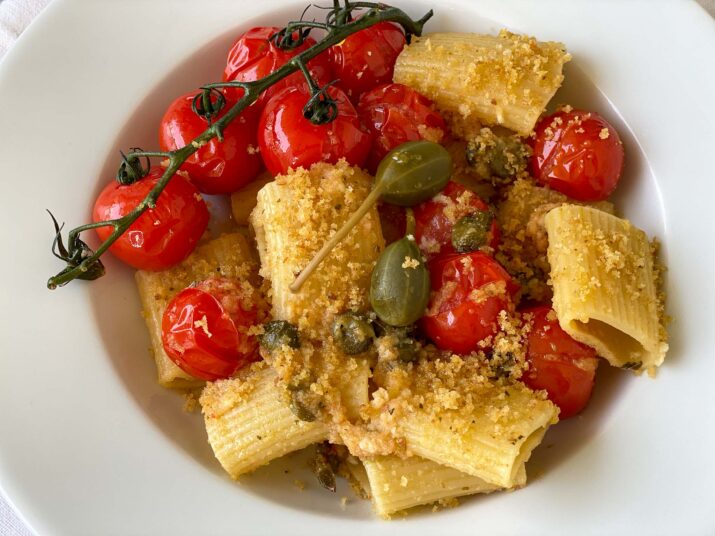Cherry Tomato Pasta with Capers & Crispy Breadcrumbs | Italian Kitchen