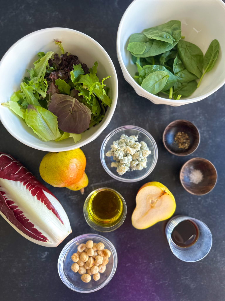 Pear Gorgonzola Salad Ingredients