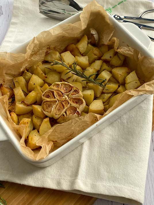 Oven-Roasted-Potatoes in the baking tray