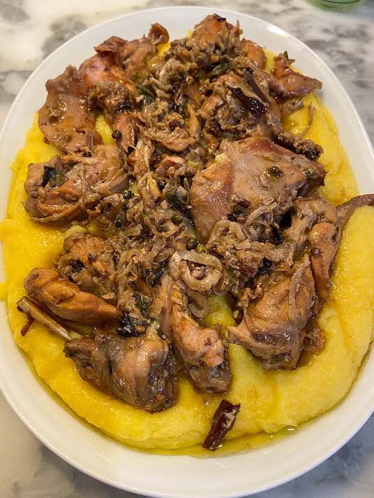 Rabbit Stew with Polenta