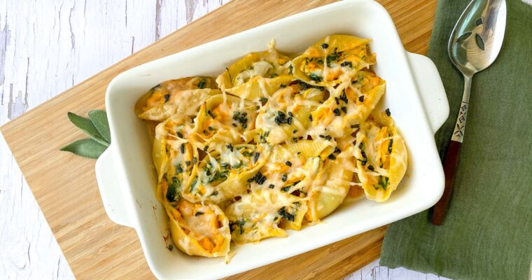 Traditional Pumpkin Stuffed Shells with Spinach and Ricotta