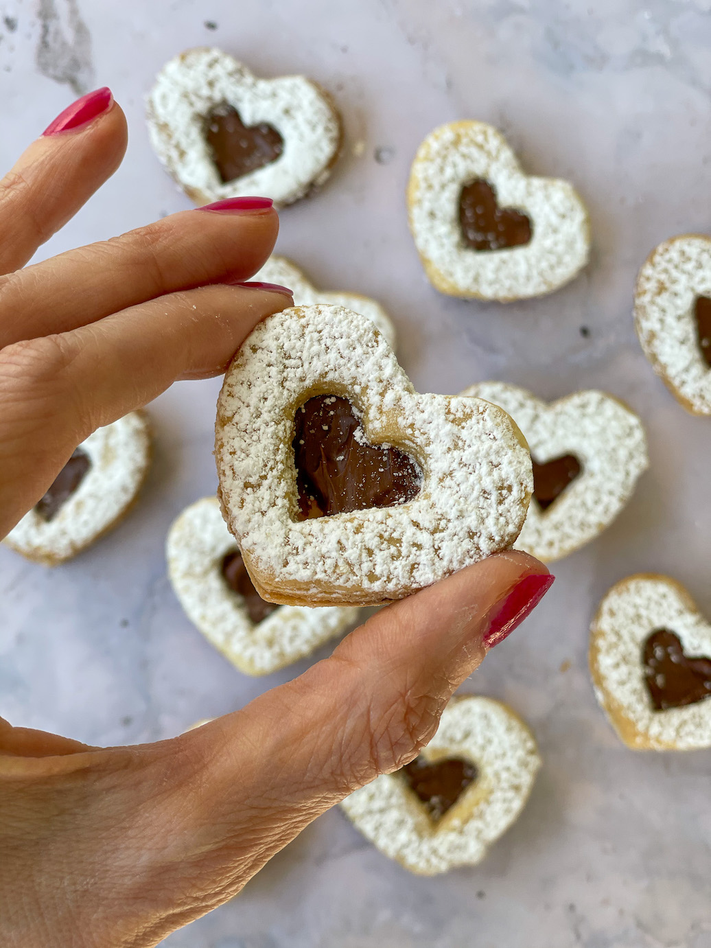 Nutella Cookies held in hand