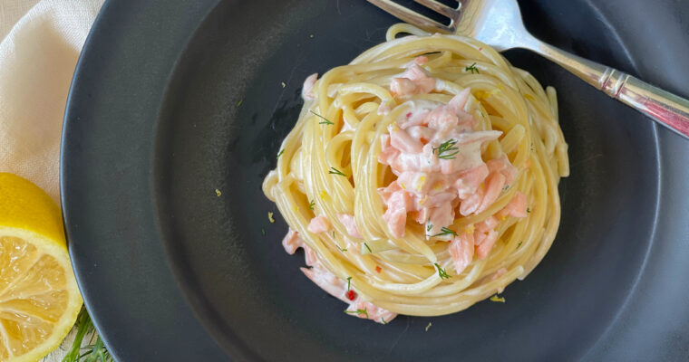 Easy Smoked Salmon Mascarpone Linguine