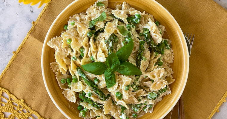 Ricotta Asparagus Pea Pasta