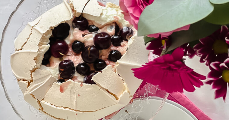Pavlova with Cherry and Amarena