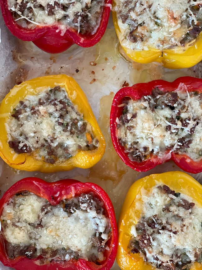 Italian Stuffed Peppers baked