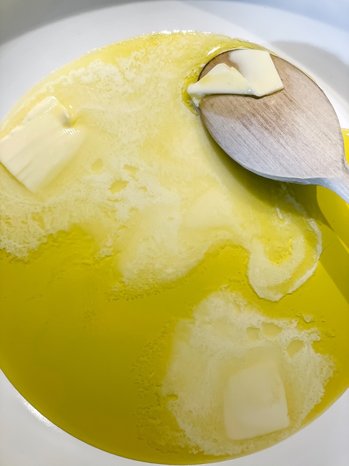 Melting oil and butter