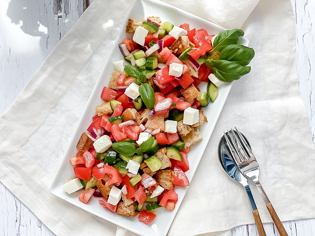 Salad on a serving plate