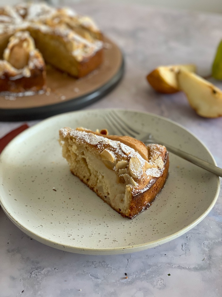 Italian Pear Cake Slice