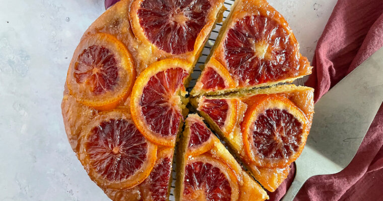 Blood orange ricotta cake