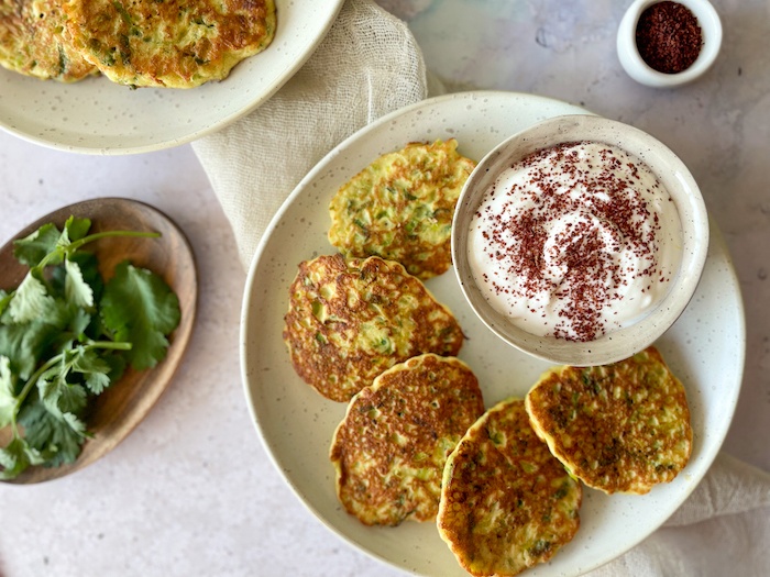 Fritters on a plate