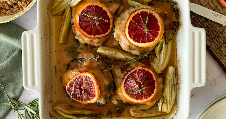 Roasted Chicken Thighs with Fennel and Orange