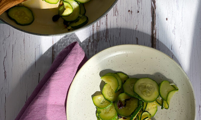 Zucchini with Raisins and Pine Nuts