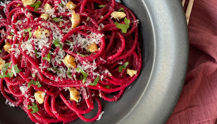 Creamy Roasted Beet Pasta