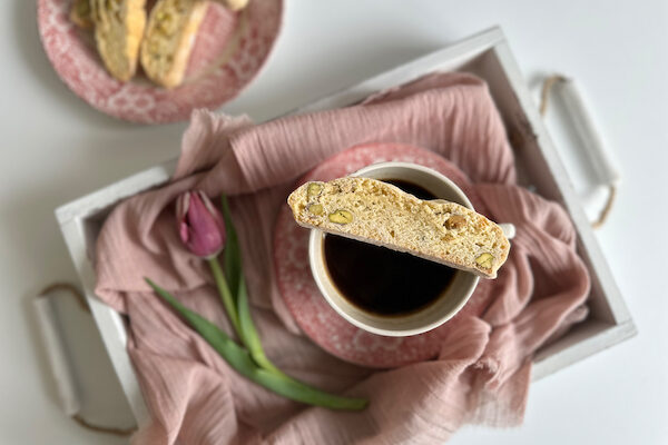 Italian Pistachio Cardamom Biscotti with Orange Zest