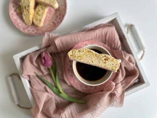 Italian Pistachio Cardamom Biscotti with Orange Zest