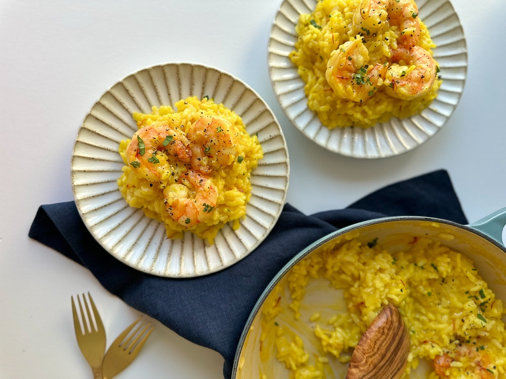 Saffron Shrimp Risotto