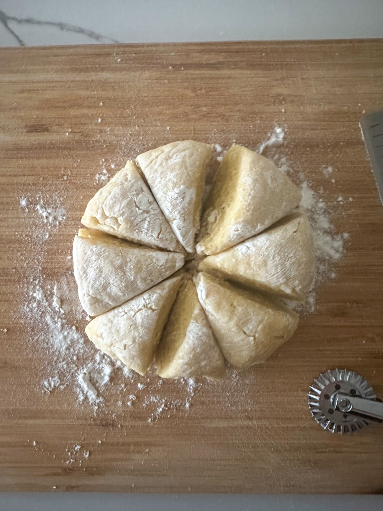 dough divided in pieces