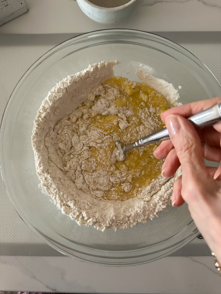 mixing all ingredients