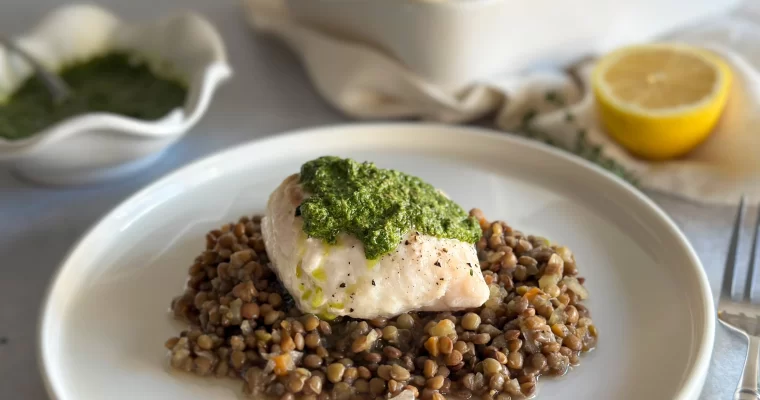 Baked Cod with Italian Salsa Verde
