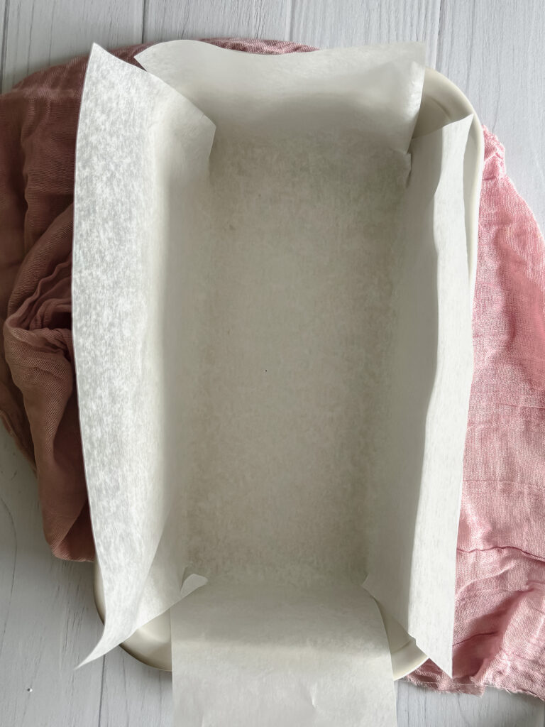 tray layered with parchment paper