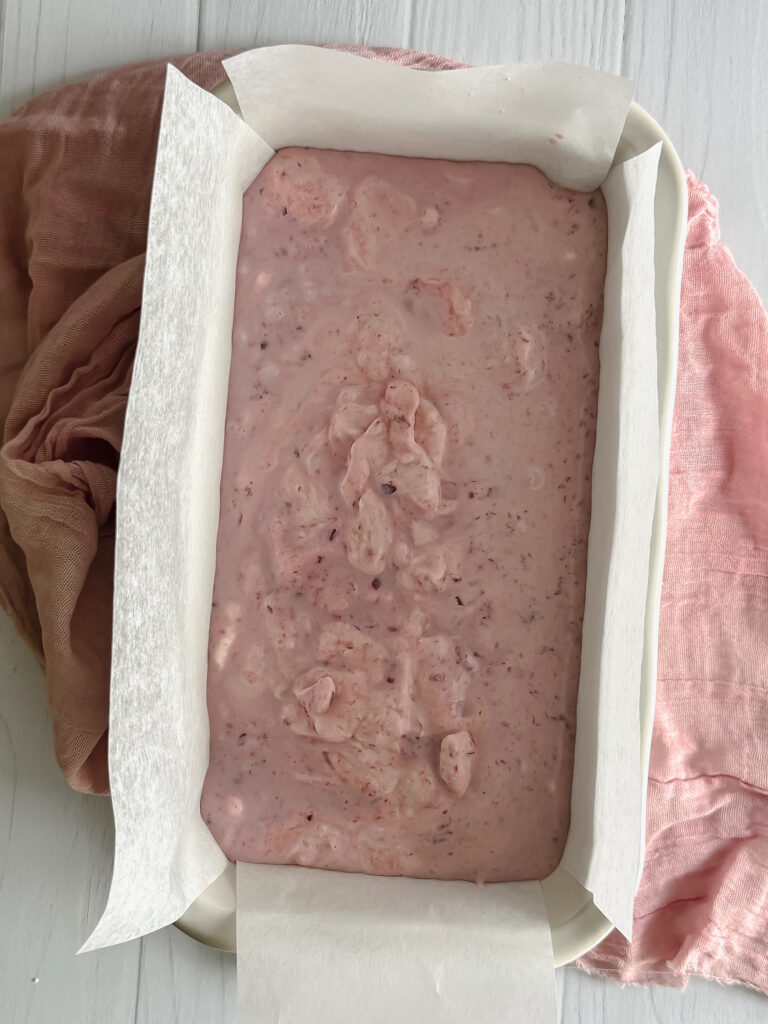 Tray filled with cherry ice cream