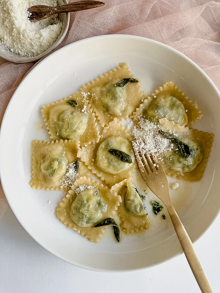 Homemade Spinach Ricotta Ravioli