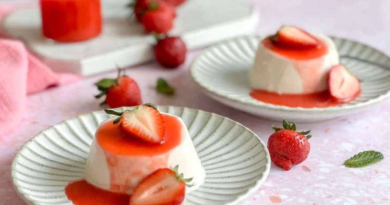 Kefir Panna Cotta with Strawberry