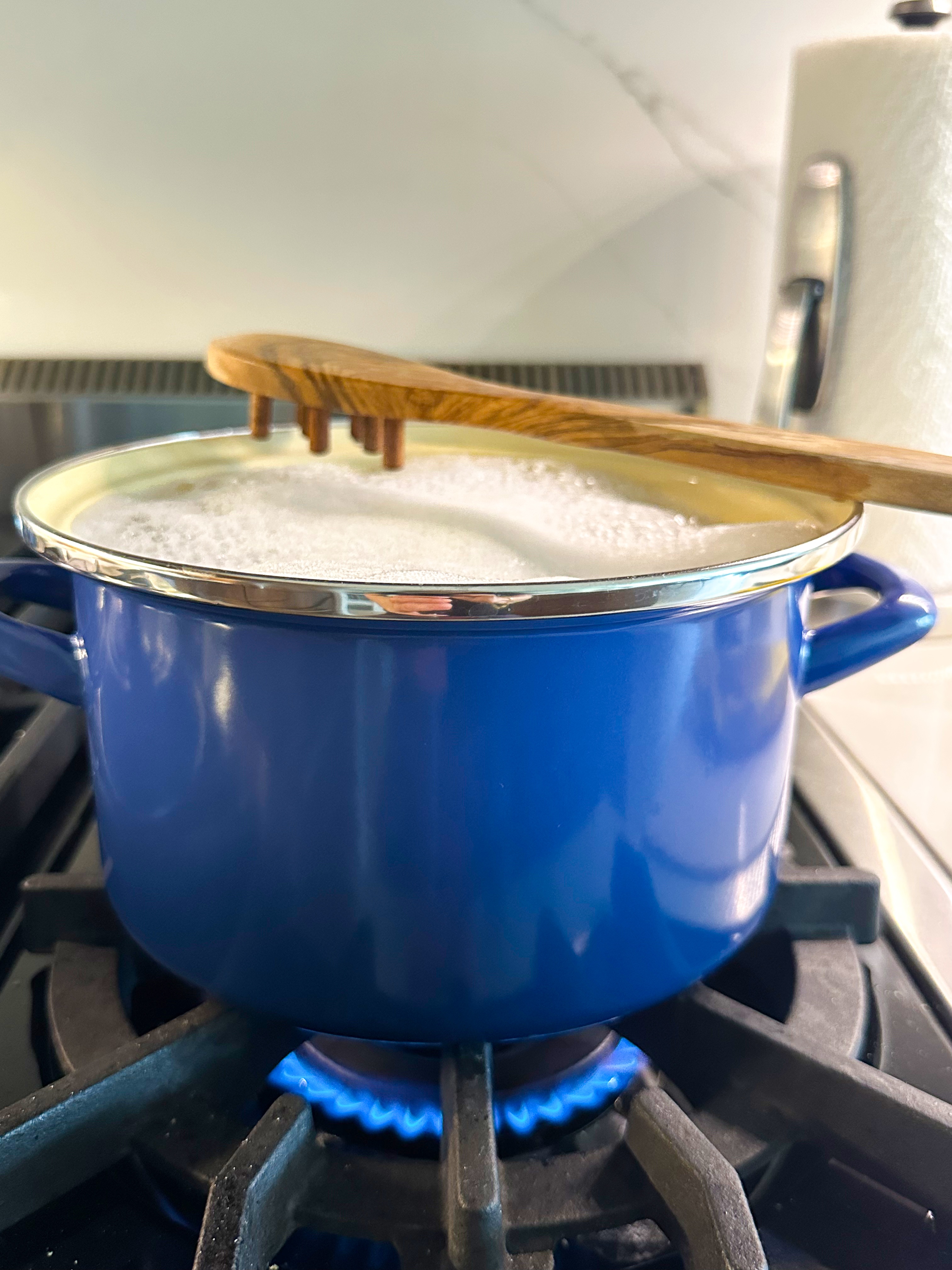 resting spoon on yop of a pot