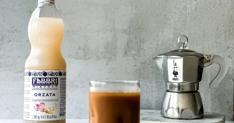 Orgeat Syrup Iced Coffee (Caffe’ Freddo con Orzata)