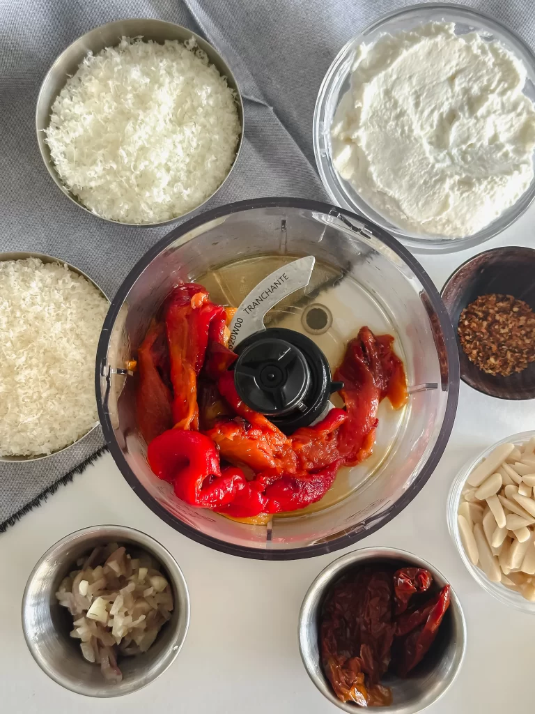 Adding all ingredients in a blender.