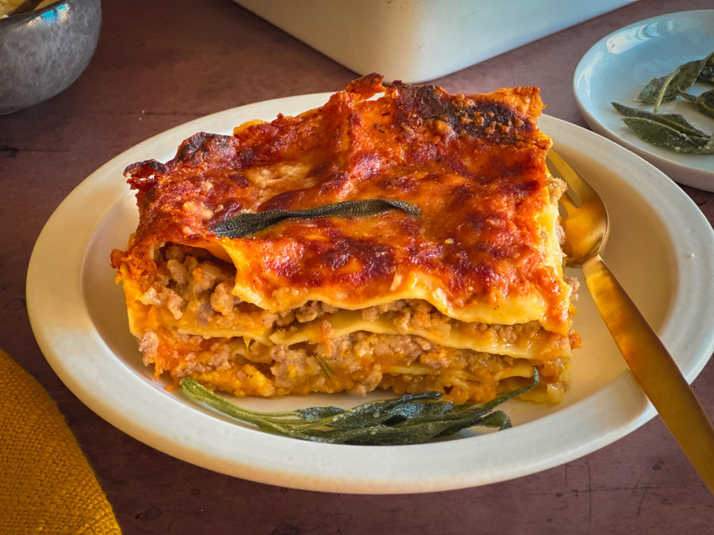 Butternut squash lasagna layers