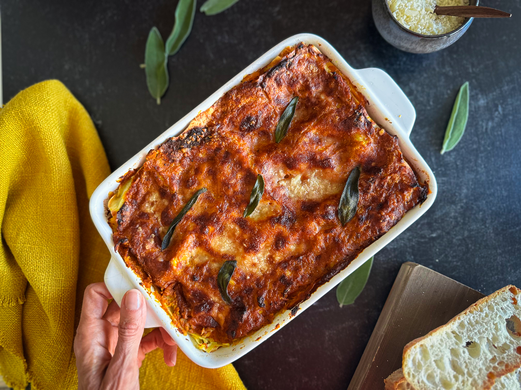Butternut Squash Lasagna with Ragù Bianco