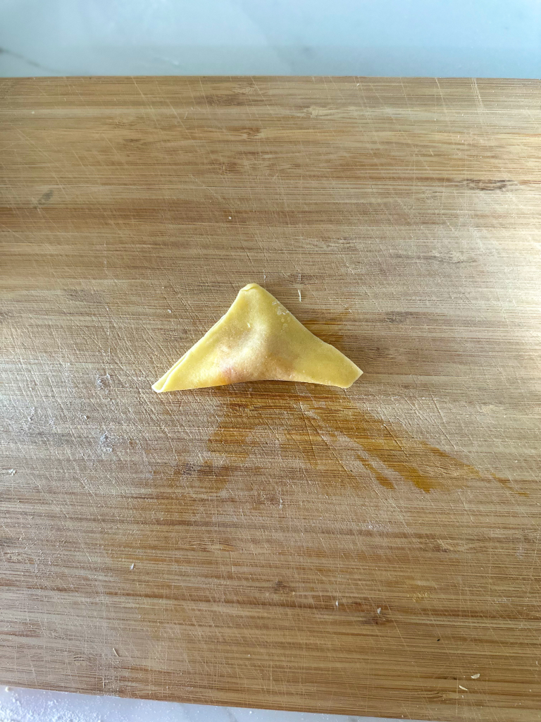Square folded over diagonally