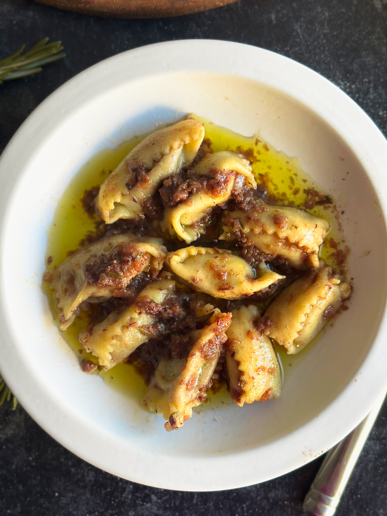Agnolotti del plin close up
