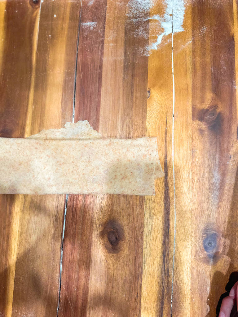 Spelt dough folded