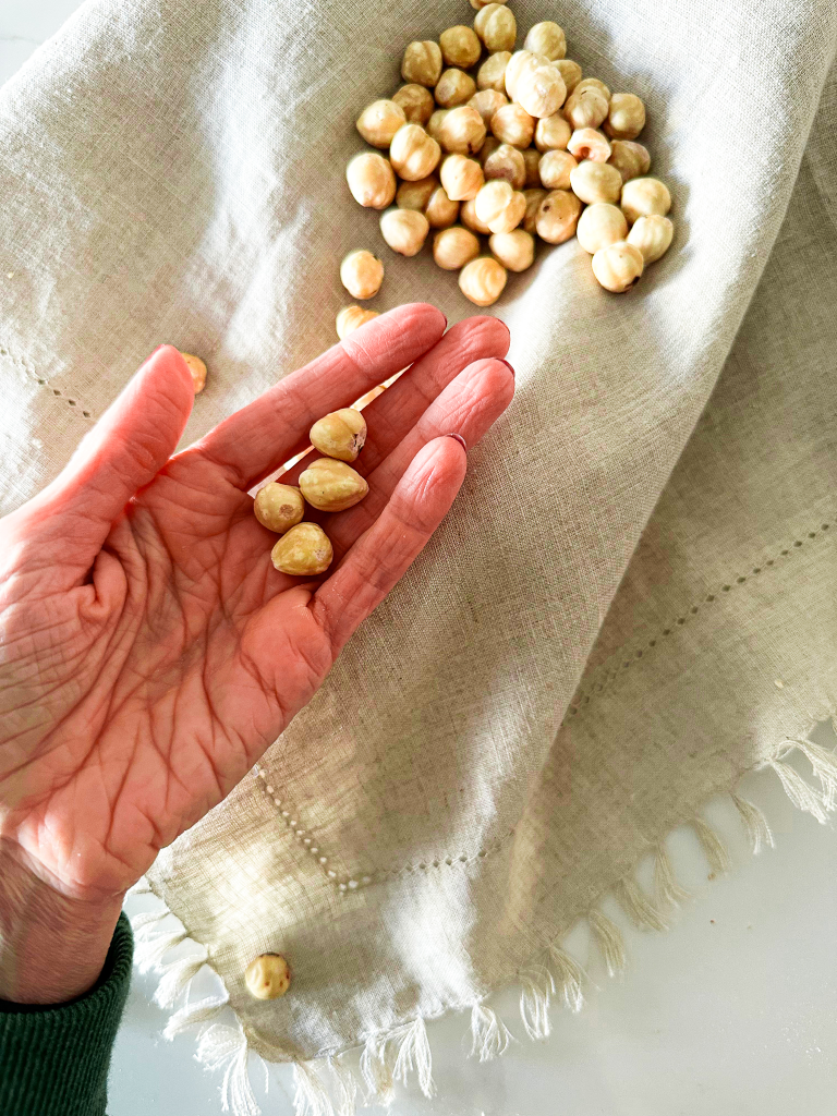 Hazelnuts in hands