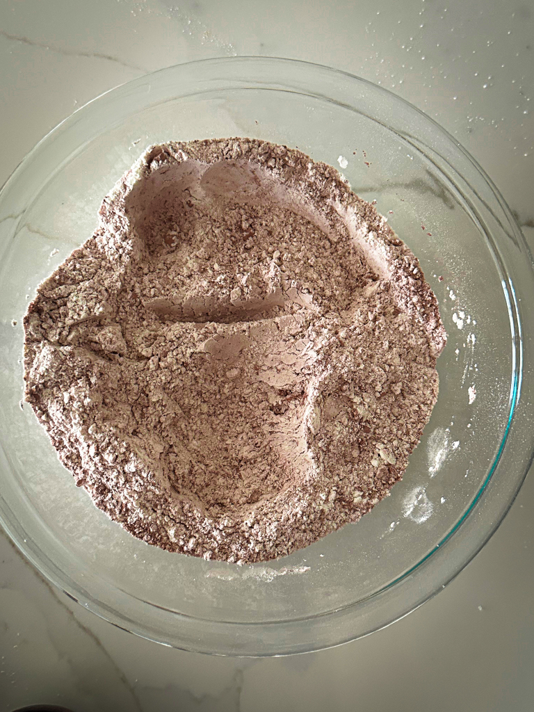 mixing all dry ingredients