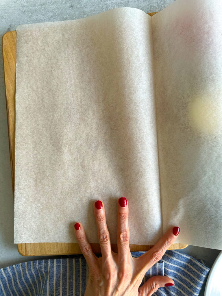 opened parchment paper